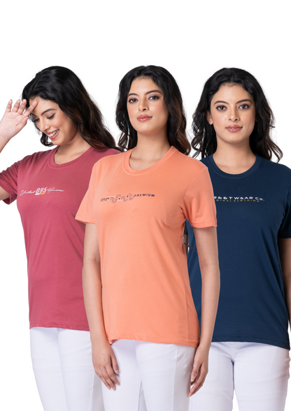 Khoaai Pack of 3 comfy T-shirts