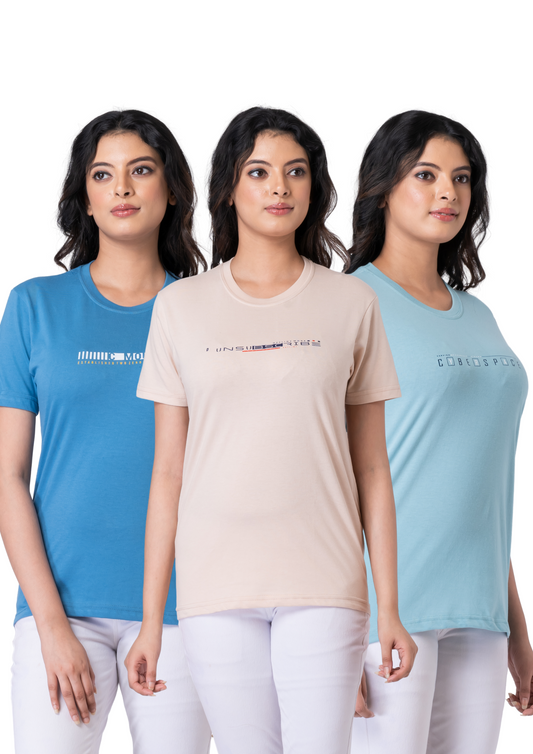 Khoaai Pack of 3 comfy T-shirts