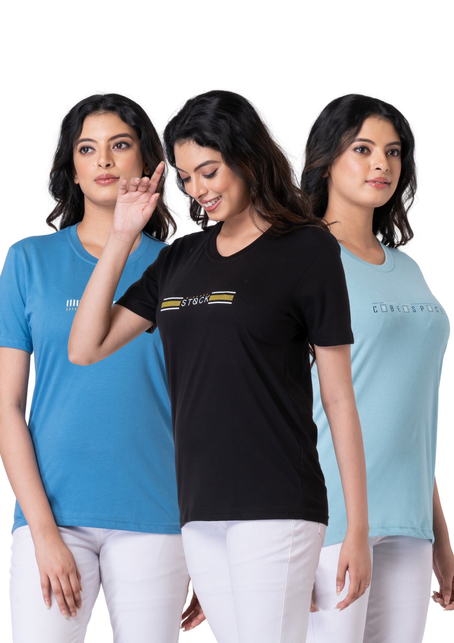 Khoaai Pack of 3 comfy T-shirts