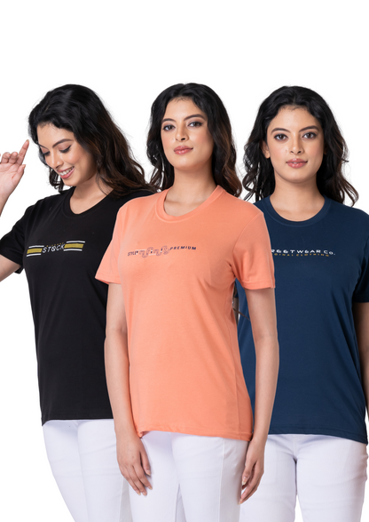 Khoaai Pack of 3 comfy T-shirts