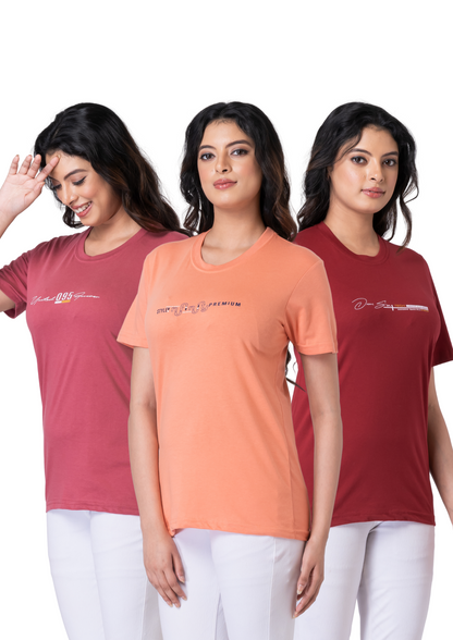 Khoaai Pack of 3 comfy T-shirts