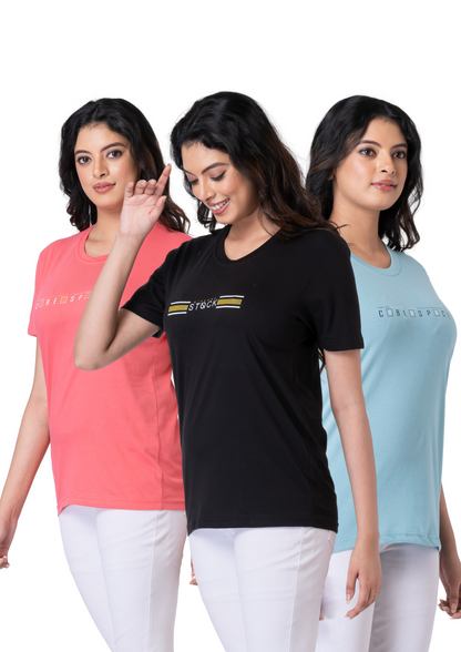 Khoaai Pack of 3 comfy T-shirts