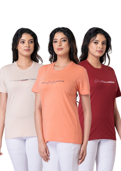 Khoaai Pack of 3 comfy T-shirts