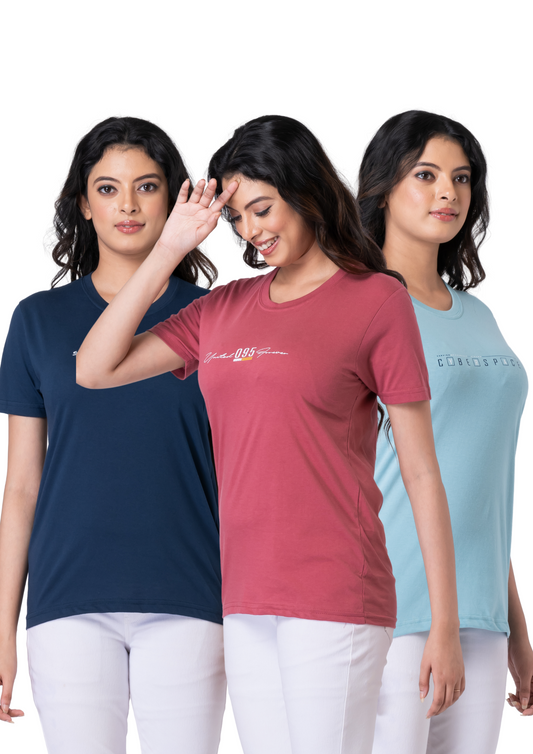 Khoaai Pack of 3 comfy T-shirts