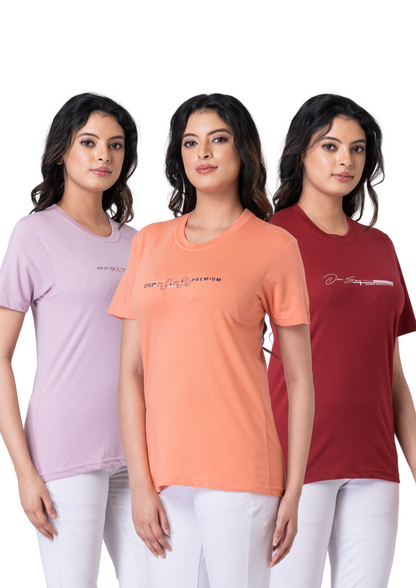 Khoaai Pack of 3 comfy T-shirts