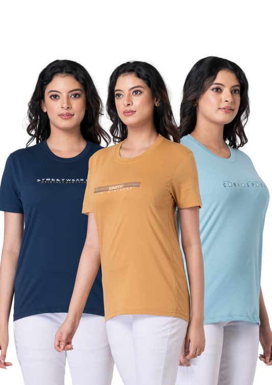 Khoaai Pack of 3 comfy T-shirts