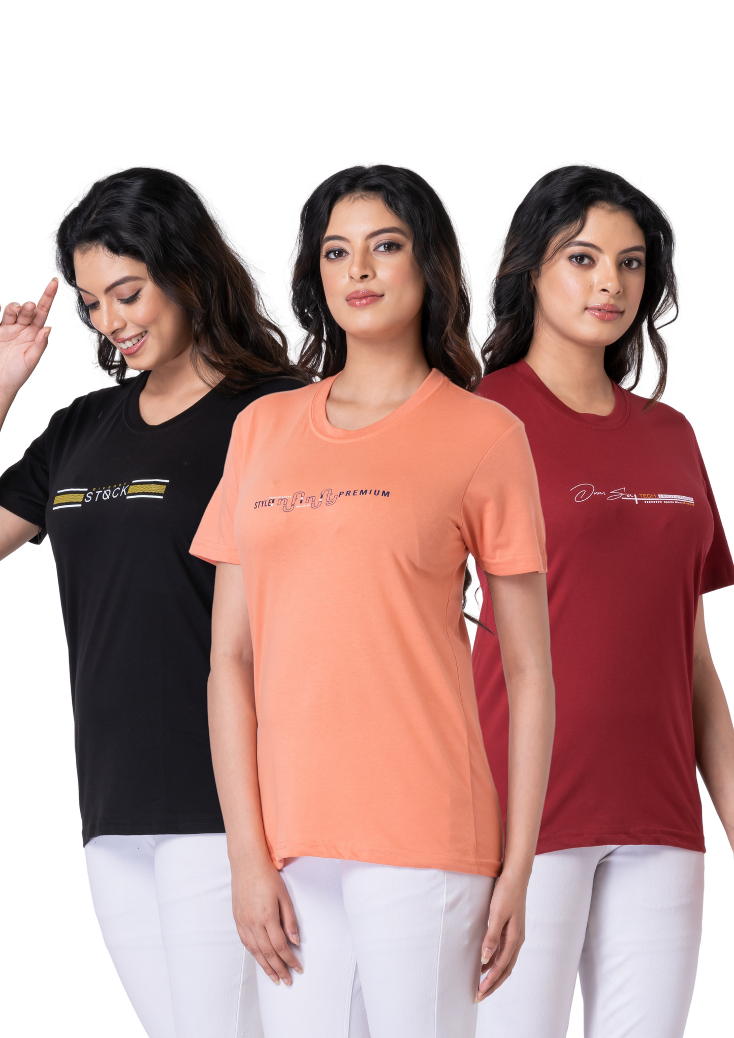 Khoaai Pack of 3 comfy T-shirts