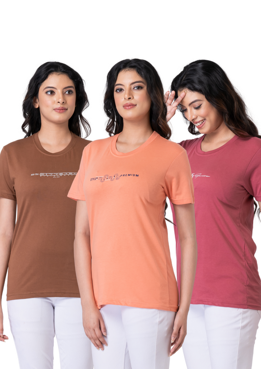 Khoaai Pack of 3 comfy T-shirts