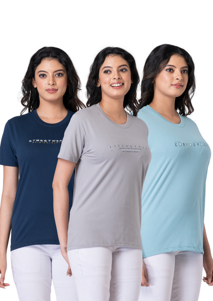 Khoaai Pack of 3 comfy T-shirts