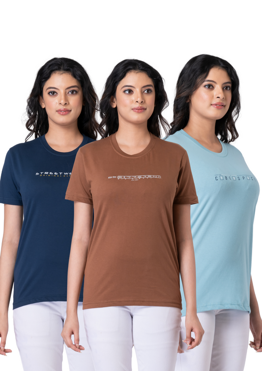 Khoaai Pack of 3 comfy T-shirts