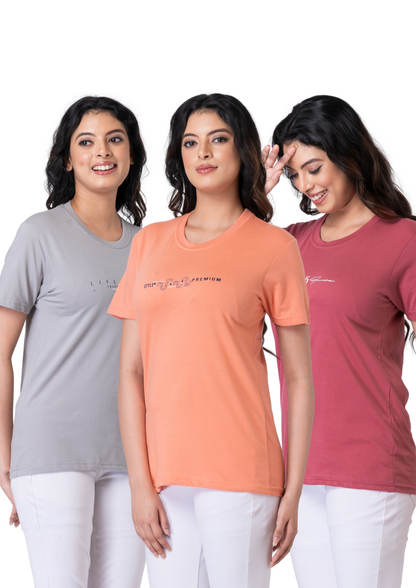 Khoaai Pack of 3 comfy T-shirts