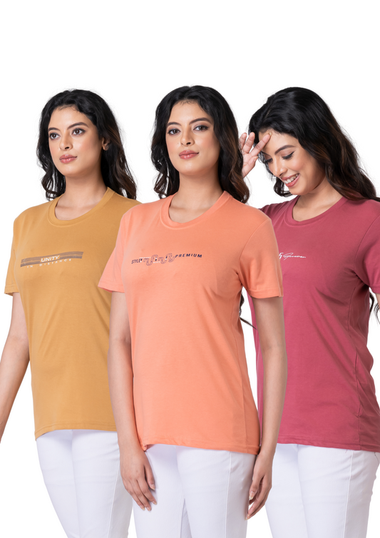 Khoaai Pack of 3 comfy T-shirts