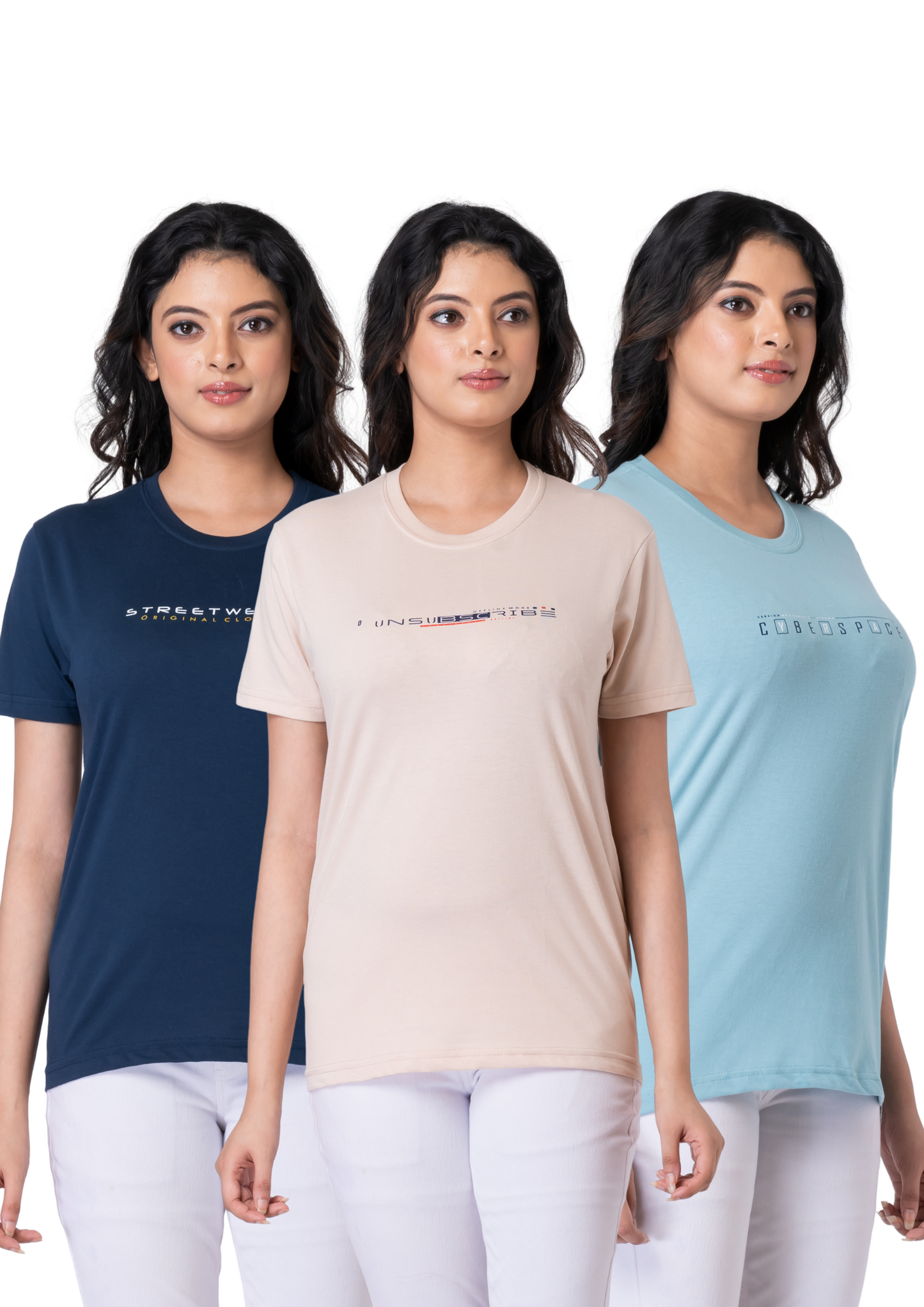 Khoaai Pack of 3 comfy T-shirts