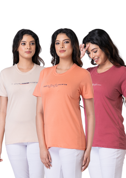 Khoaai Pack of 3 comfy T-shirts