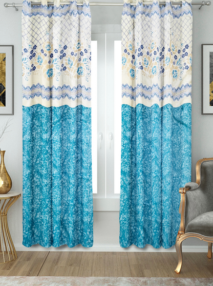 Light and Airy Floral Curtains for Windows and Doors -(Diamond).