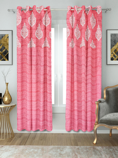 Elegant Paisley Design Curtains for Door and window -(Blueberry).