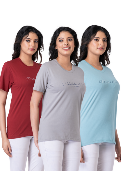 Khoaai Pack of 3 comfy T-shirts