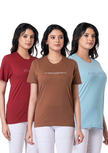 Khoaai Pack of 3 comfy T-shirts