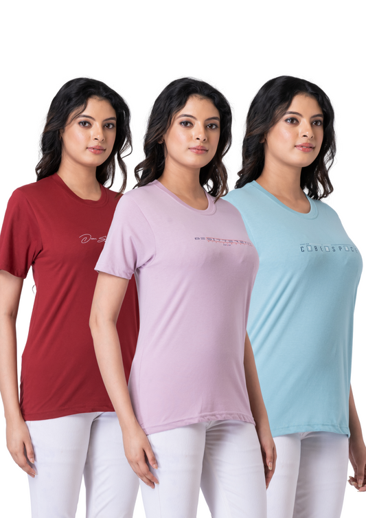 Khoaai Pack of 3 comfy T-shirts