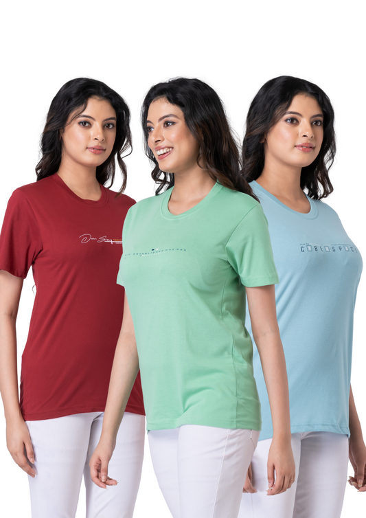 Khoaai Pack of 3 comfy T-shirts