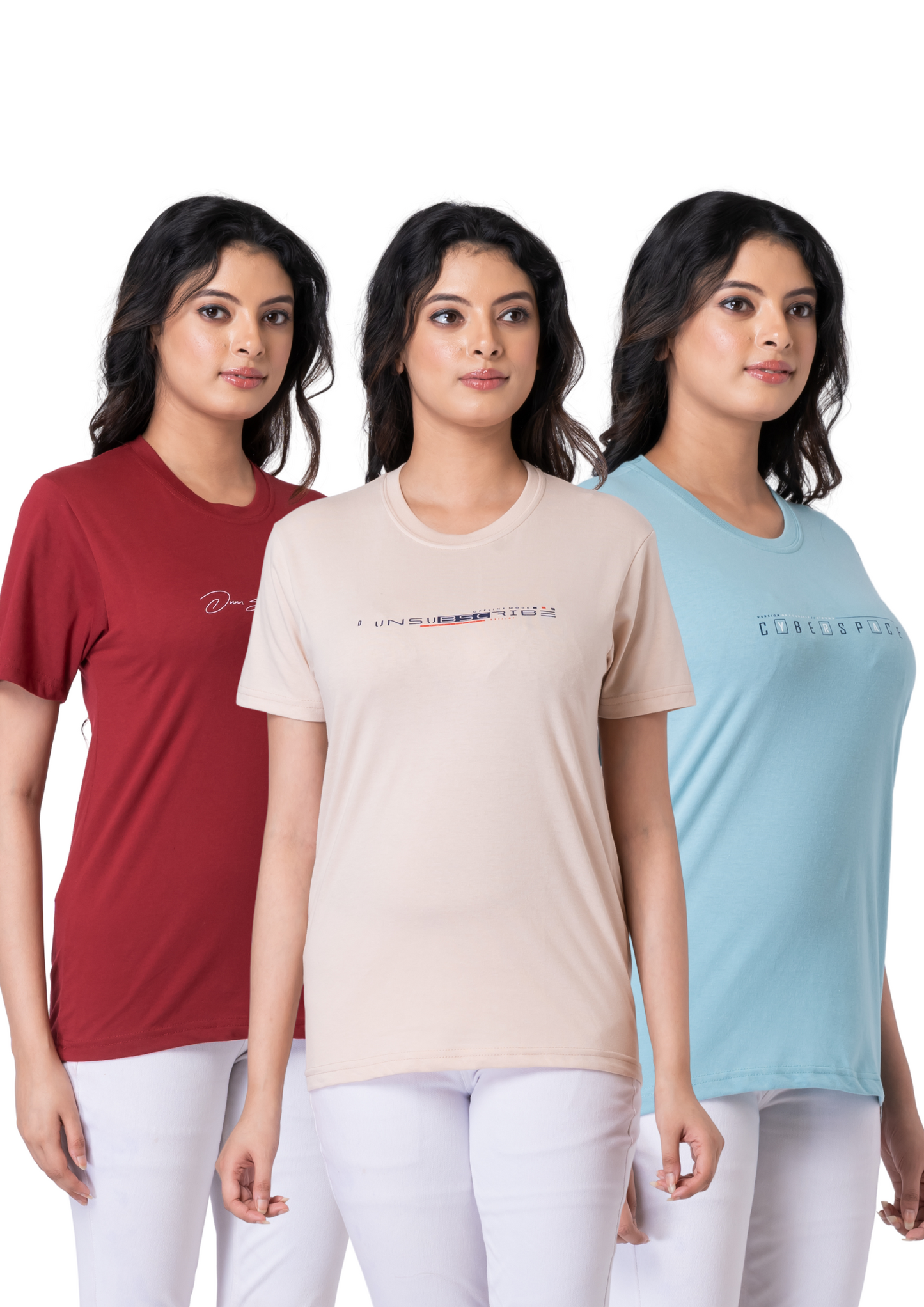 Khoaai Pack of 3 comfy T-shirts