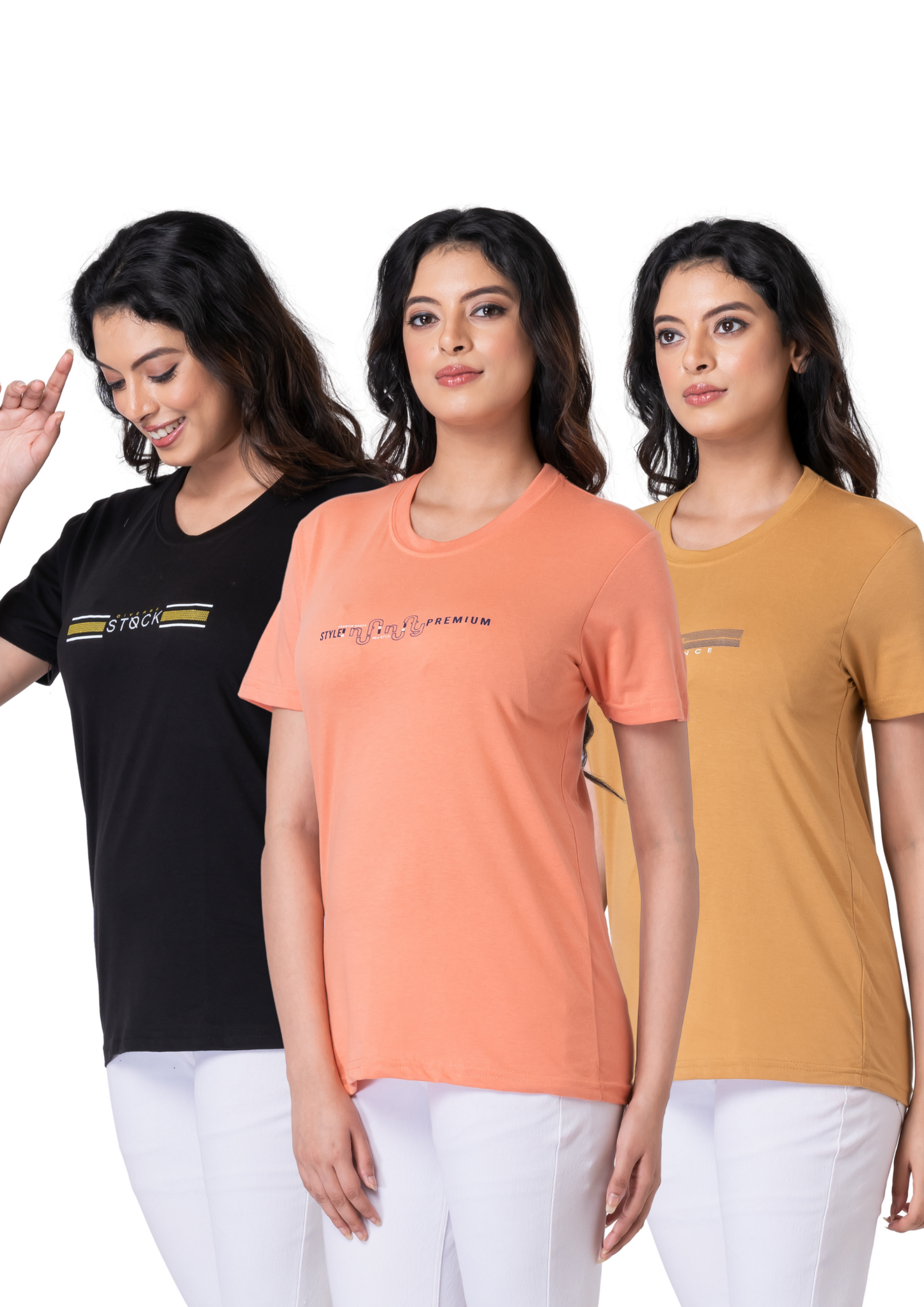 Khoaai Pack of 3 comfy T-shirts