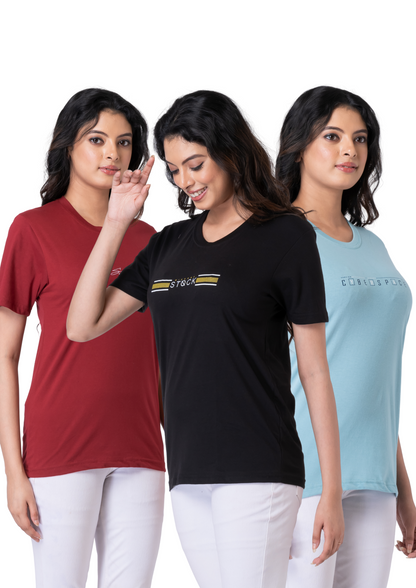 Khoaai Pack of 3 comfy T-shirts