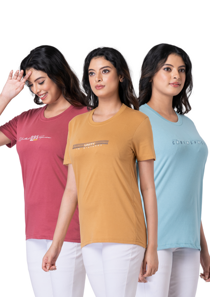 Khoaai Pack of 3 comfy T-shirts