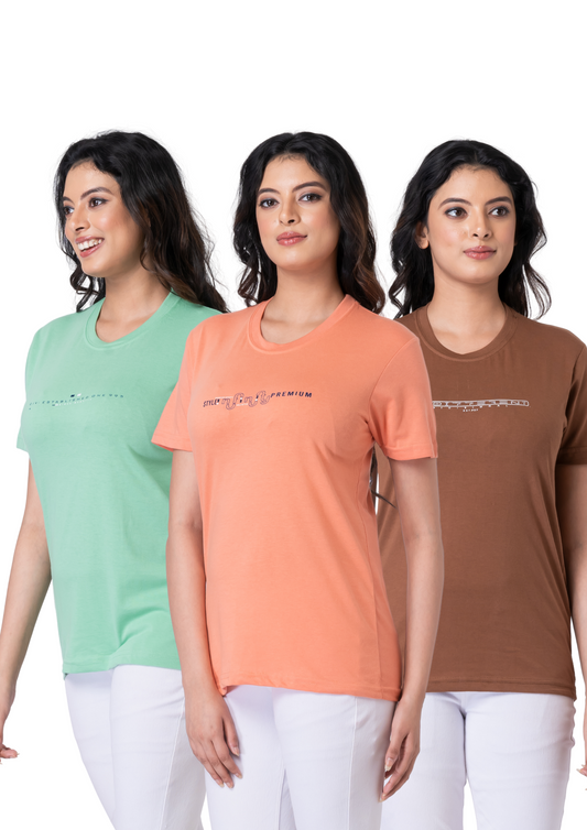 Khoaai Pack of 3 comfy T-shirts