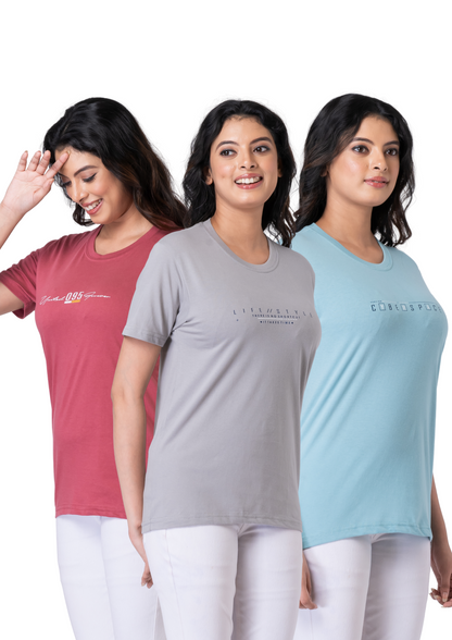 Khoaai Pack of 3 comfy T-shirts